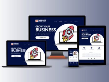 Homepage seen on computer screen 041 - PSD
