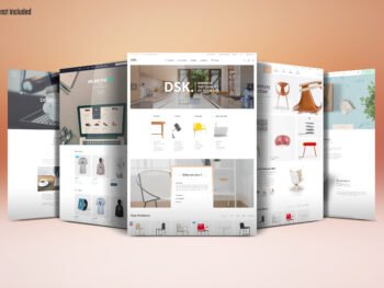 Website Display Mockup Flayer 0010 - PSD